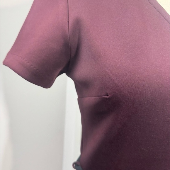 Dynamite Pencil Women's Dress V-Neck Cap Sleeve Raised Waist Bodycon Sheath M - Picture 4 of 13